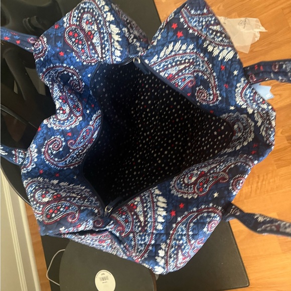 Vera Bradley Navy Paisley Tote - Picture 3 of 6